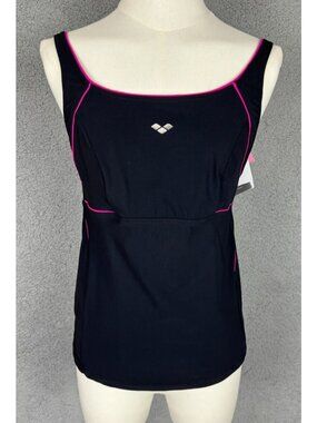 Women's Arena Bodylift Livia Wing Back B-Cup Shaping Tankini Top Black 34 NWT's.